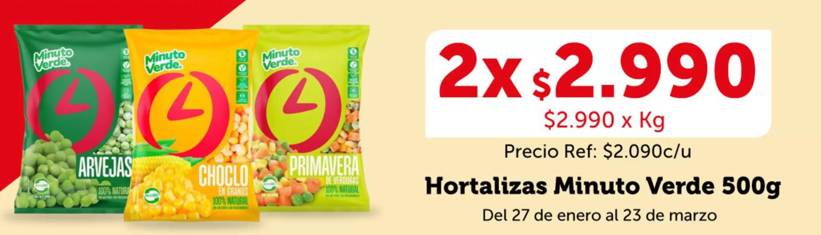 Natura - Hortalizas Minuto Verde 500g