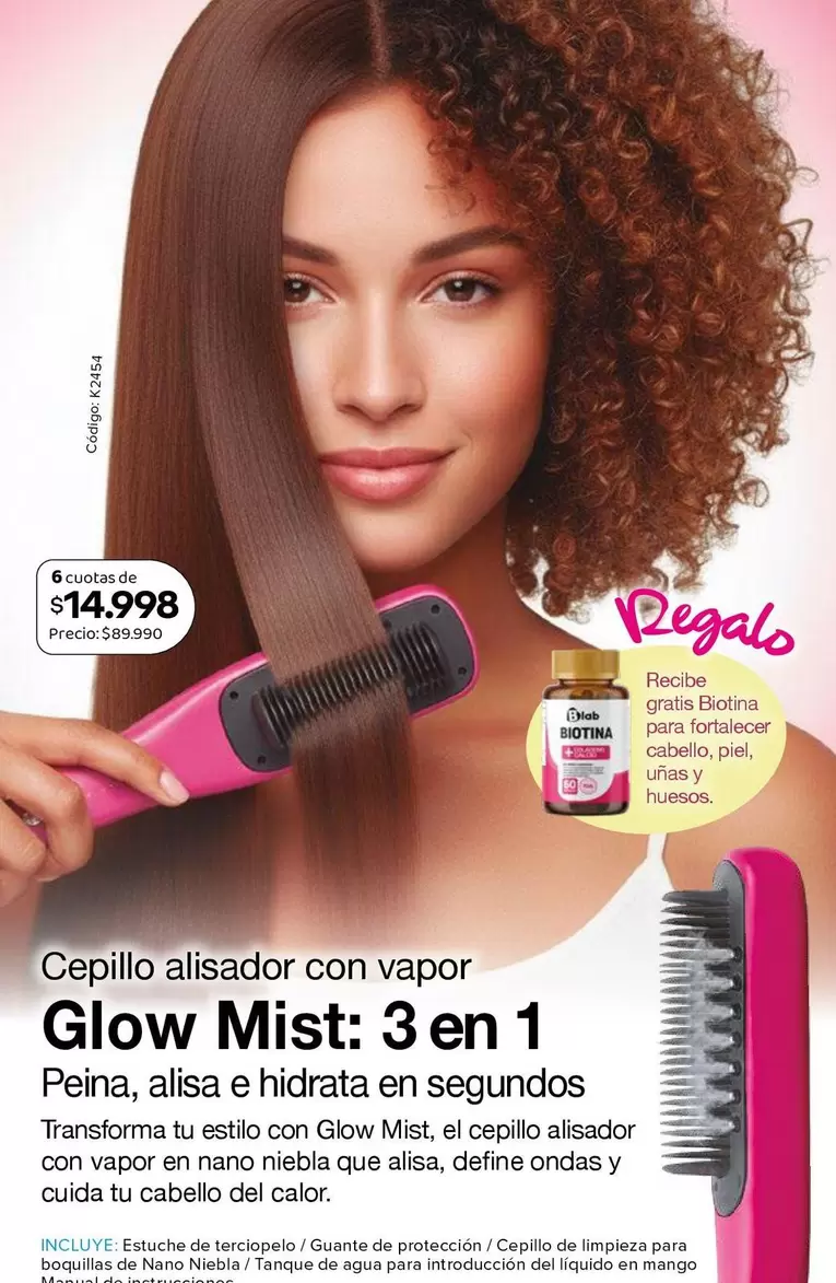 Guante - Cepillo Alisador Con Vapor