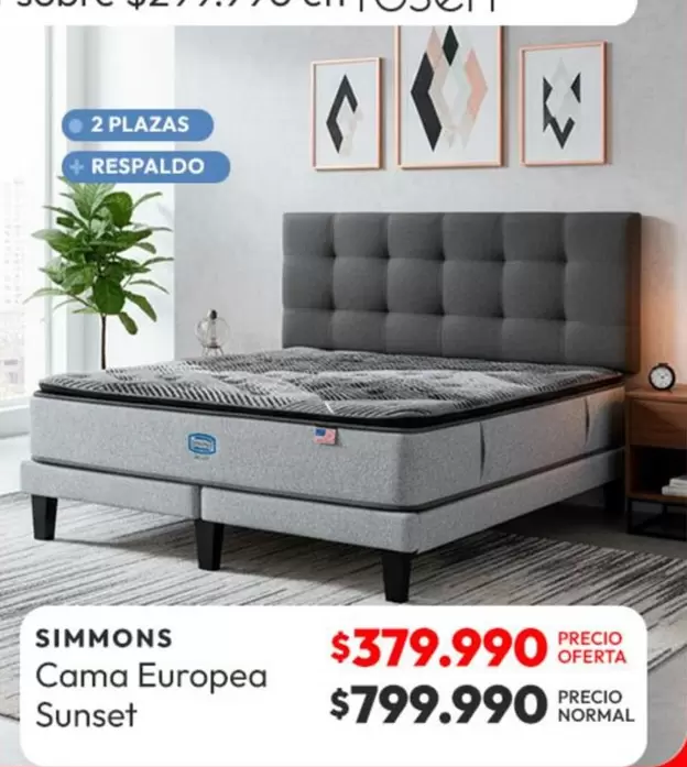 Cama Europea Sunset