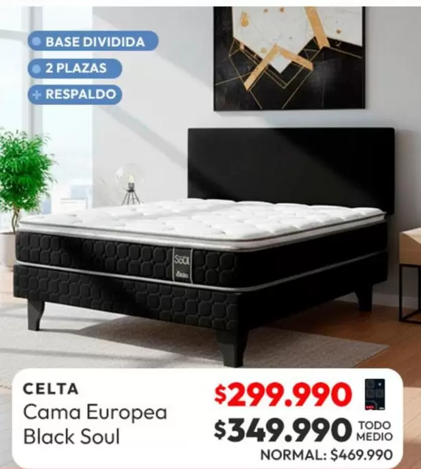 Celta -  Cama Europea Black Soul