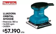 Makita - Lijadora Orbital M9200b