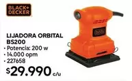Black & Decker - Lijadora Orbital Bs200