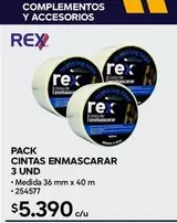 Rex - Pack Cintas Enmascarar 3 Und