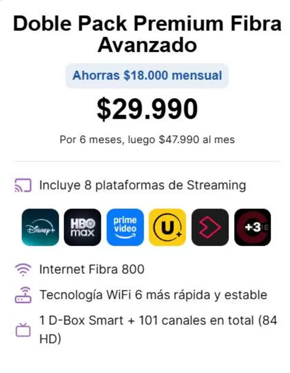 Disney - Doble Pack Premium Fibra Avanzado