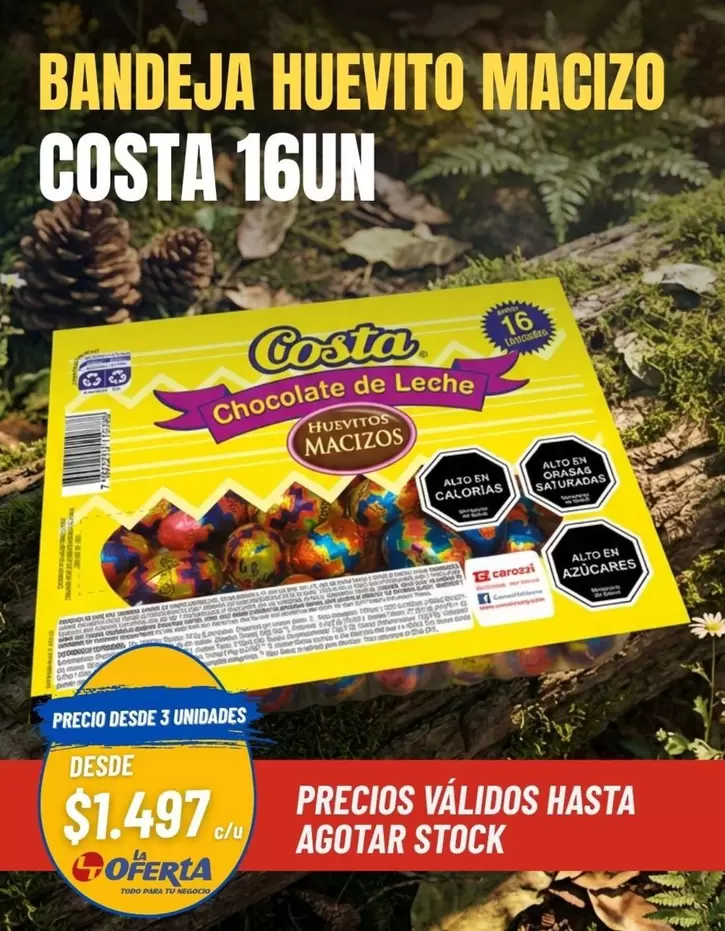 Costa - Bandeja Huevito Macizo  16Un