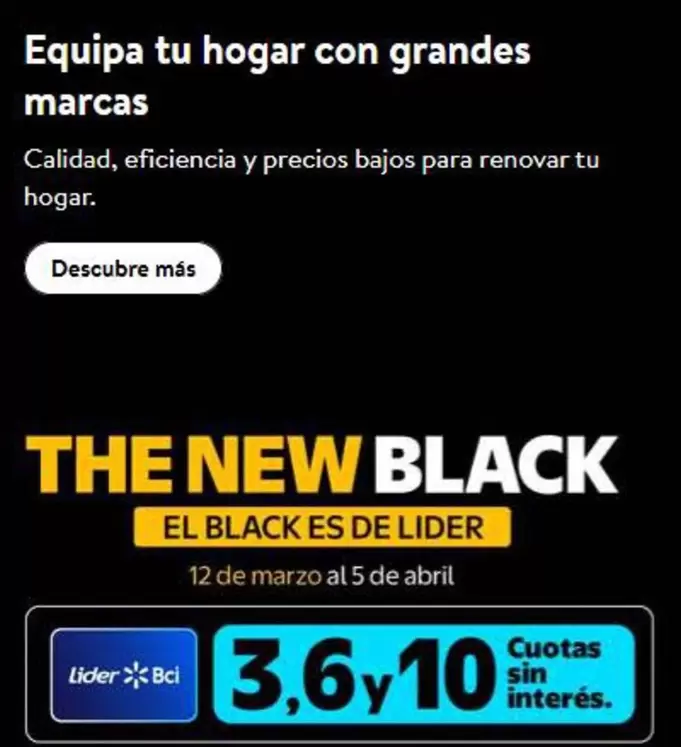 Lider - Equipa Tu Hogar Con Grandes Marcas