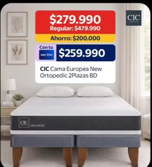 Cic - Cama Nuropea New Ortopedic 2 Plazas Bd