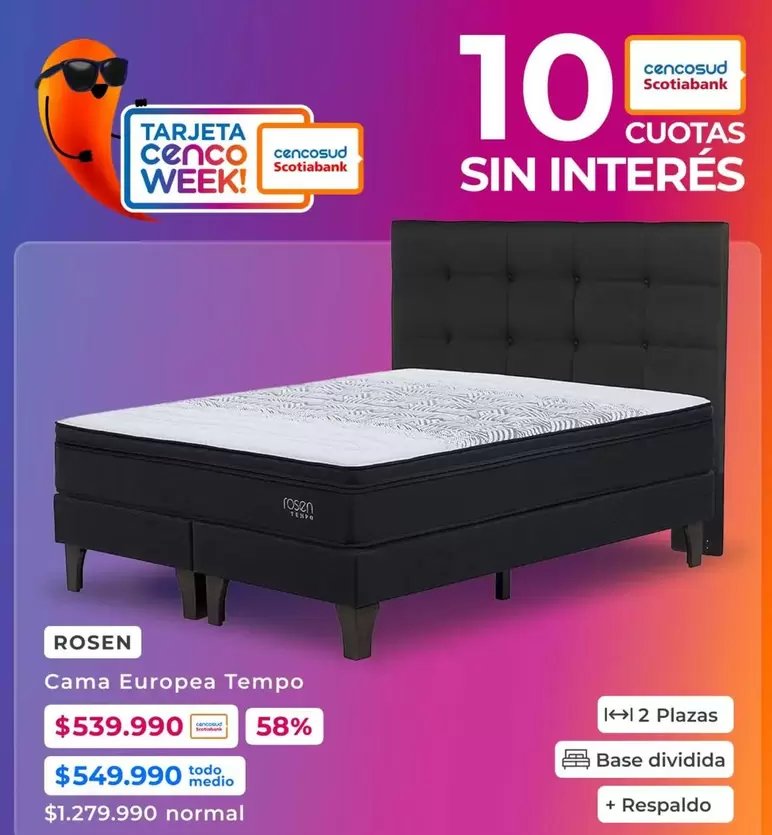 Rosen - Cama Europea Tempo