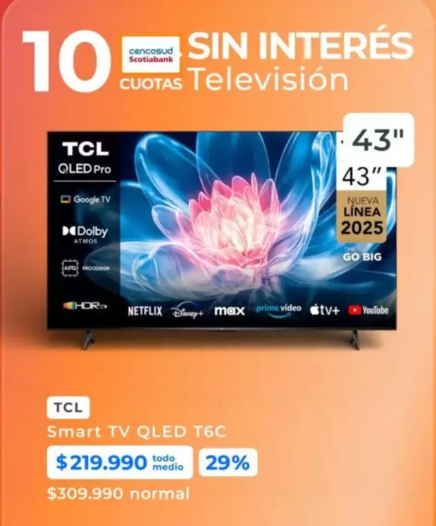 TCL - Smart Tv Qled T6c
