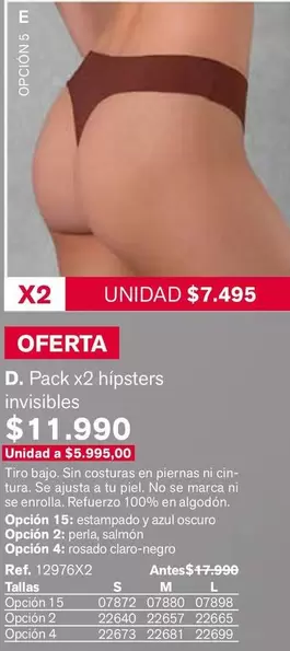 Perla - Pack 2 Hipisters Invisibles