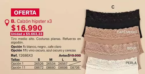 Perla - Calzon Hipster X3