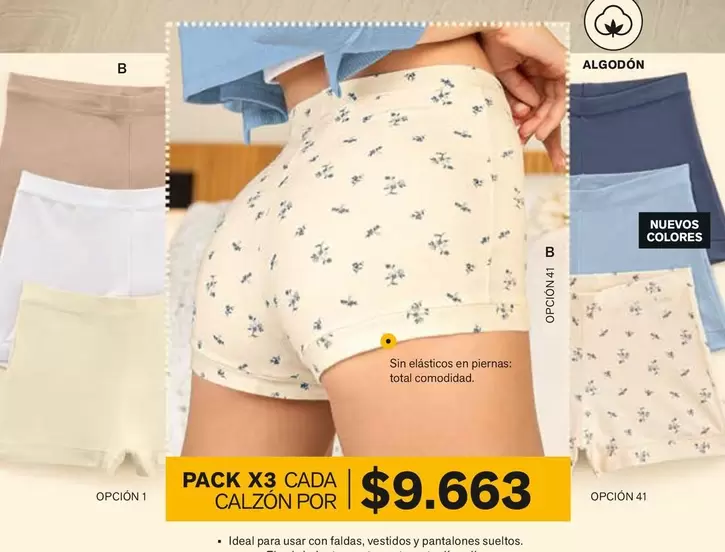 Ideal - Pack X3 Cada Calzon Por