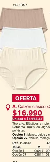 Options - Calzon Clasico