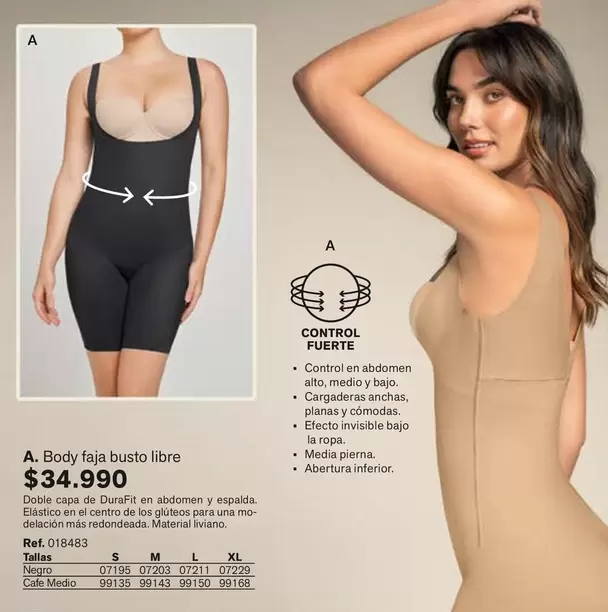 Control - Body Faja Busto Libre