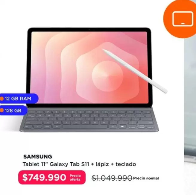 Samsung - Tablet 11" Galaxy Tab S11 + Lapiz + Teclado