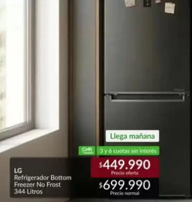 LG - Refrigerador Bottom Freezer No Frost