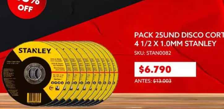 Stanley - Pack 25und Disco Cort 4 12 X 1.0mm