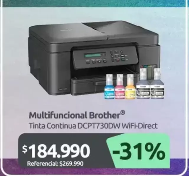 Brother - Multifuncional Tinta Continua Dcpt730dw Wifi-Direct