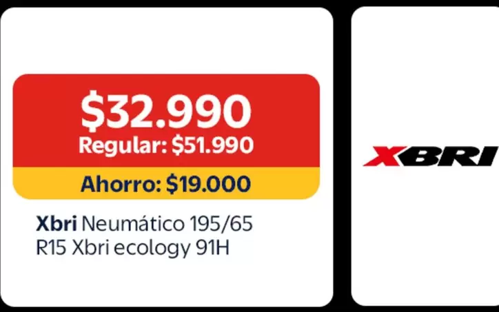 Xbri Neumático 195/65 R15 Xbri Ecology 91h