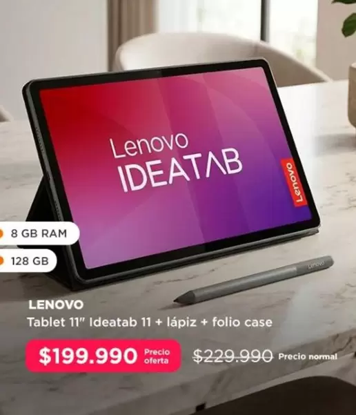 Lenovo - Tablet 11" Ideatab 11 + Lapiz + Folio Case