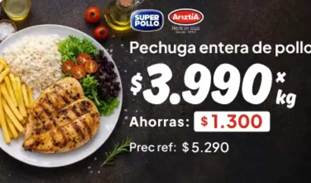 Ariztía - Pechuga Entera De Pollo