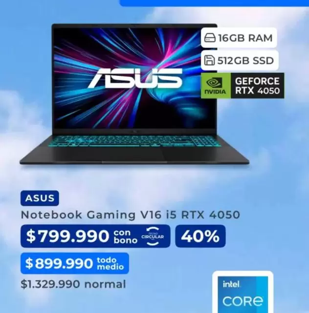 Asus - Notebook Gaming V16 I5 Rtx 4050