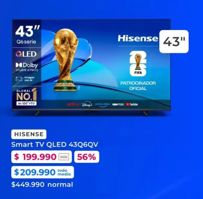 Hisense - Smart Tv Qled 43Q6QV