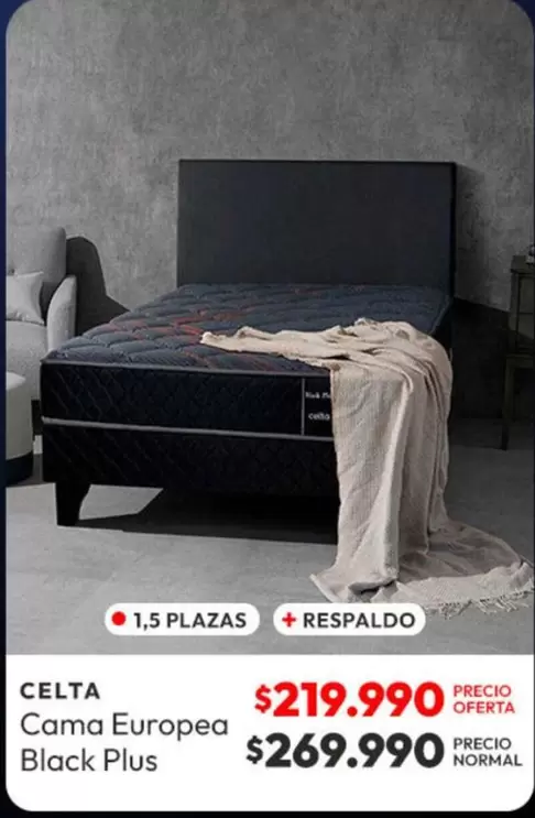 Celta - Cama Europea Black Plus