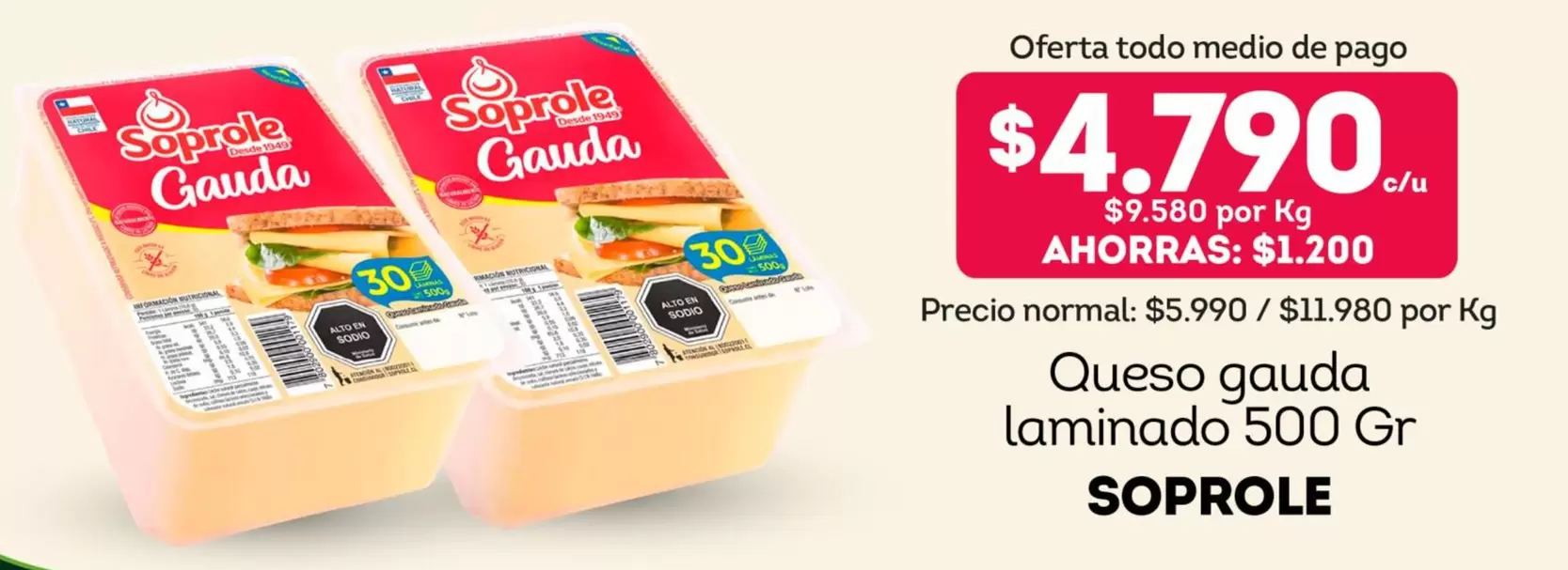 Soprole - Queso De Queso De Queso Laminado