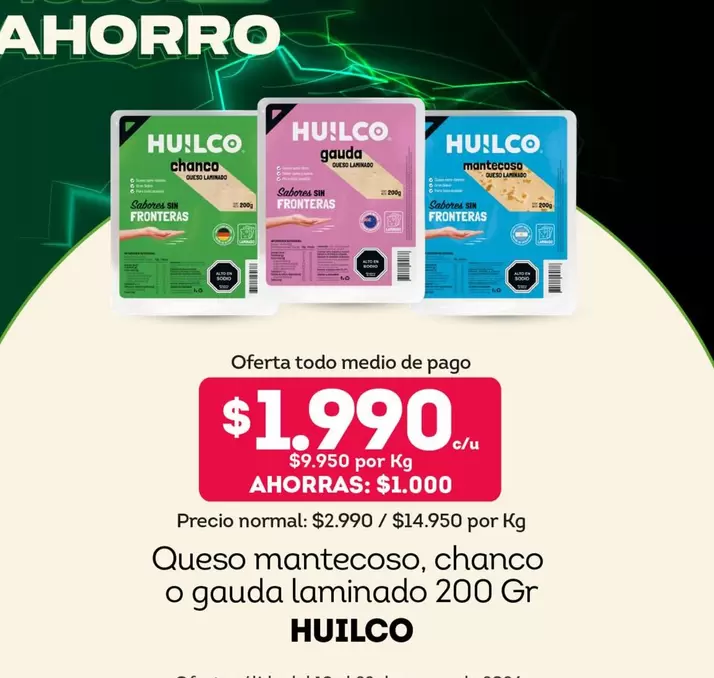Huilco - Queso mantecoso, chanco o guda laminado