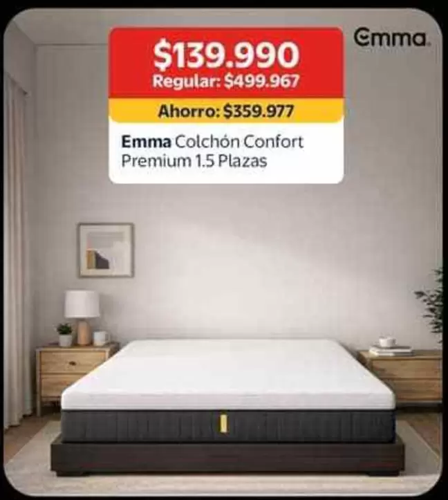 Confort - Emma Colchón Premium 1.5 Plazas