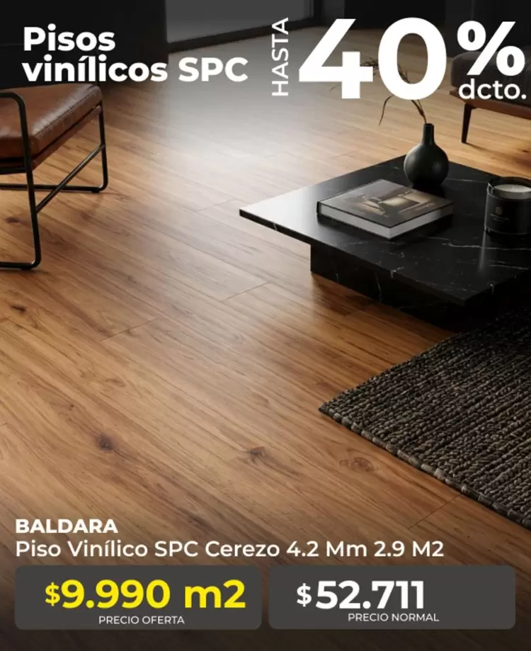 Piso Vinilico Spc Cerezo