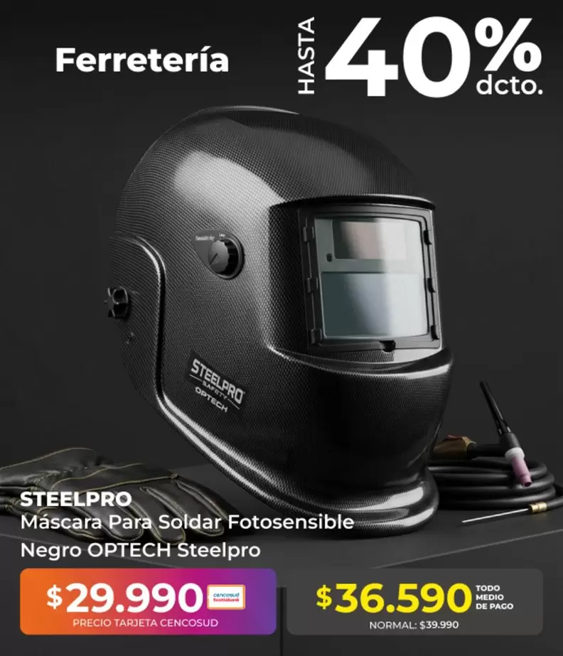 Safety - Steelpro Máscara Para Soldar Fotosensible Negro