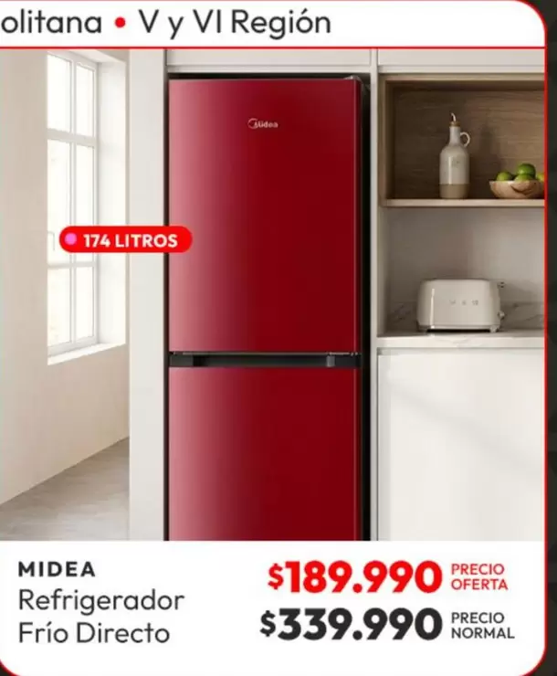 Midea - Refrigerador Frio Directo