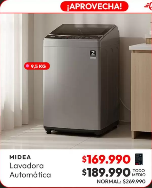 Midea - Lavadora Automatica