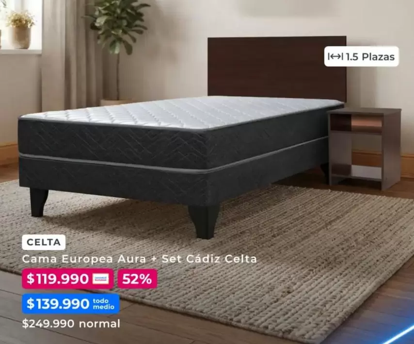 Celta - Cama Europea Cura Set Cadiz