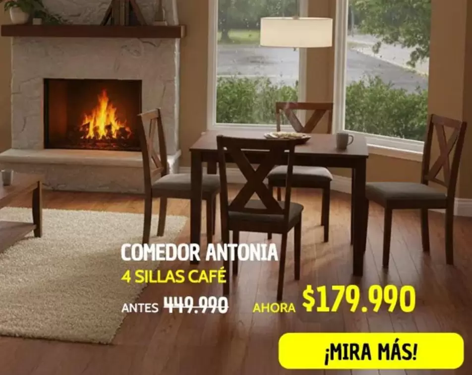 Comedor Antonia 4 Sillas Café