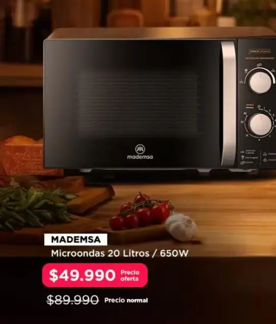 Mademsa - Microondas 20 Litros/ 650w