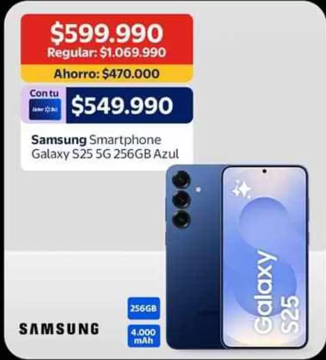 Samsung - Smartphone Galaxy S25 5g 256gb Azul