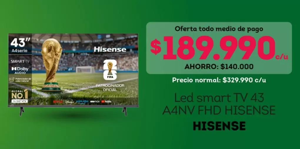 Hisense - Smart Tv 43 A4NV FHD
