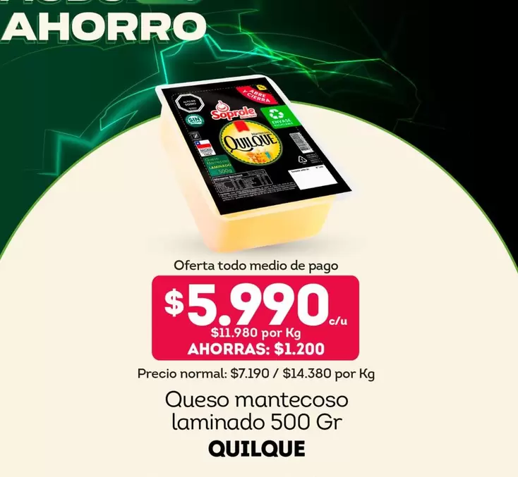 Soprole - Queso Mantecos Laminado