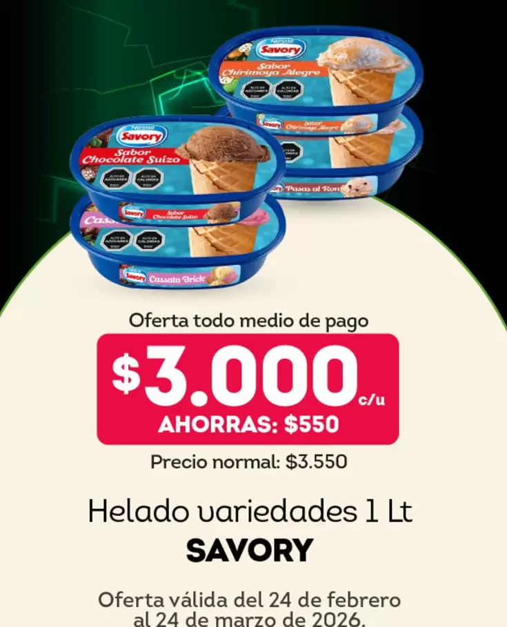 Savory - Helado Variedades