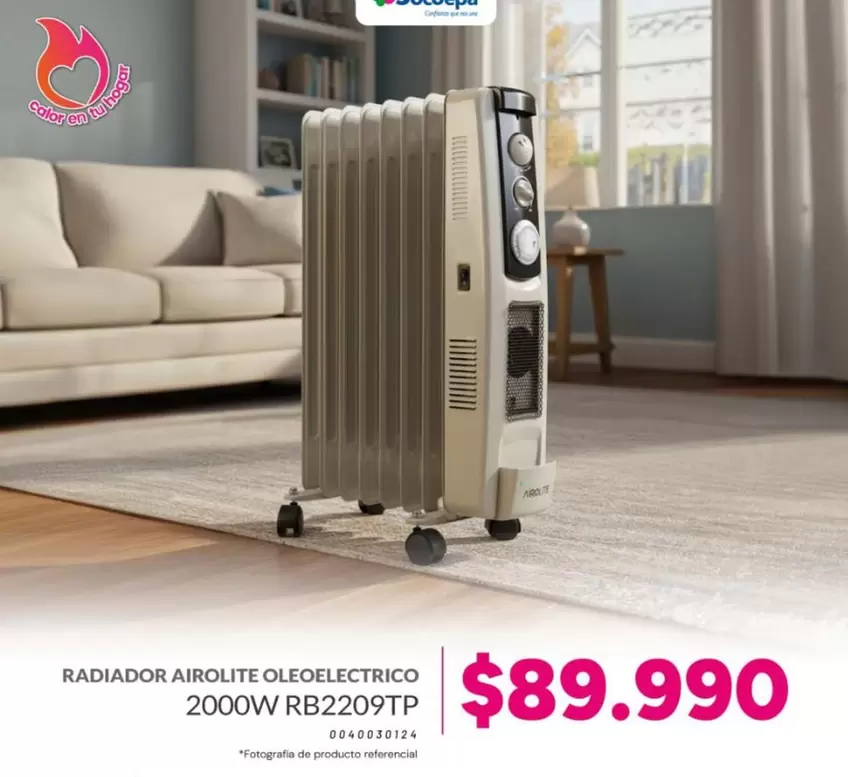 Airolite - Radiador Oleoelectrico 2000w RB2209TP