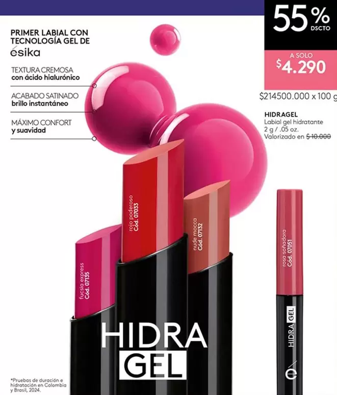 Confort - Primer Labia Con Tecnologia Gel De Esika