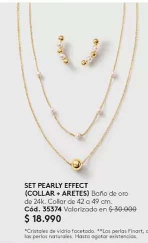 Set Pearly Effect (Collar + Aretes)