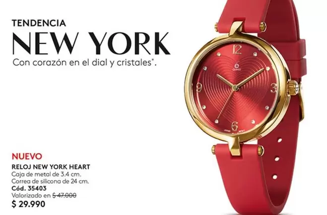 Metal - Reloj New York Heart