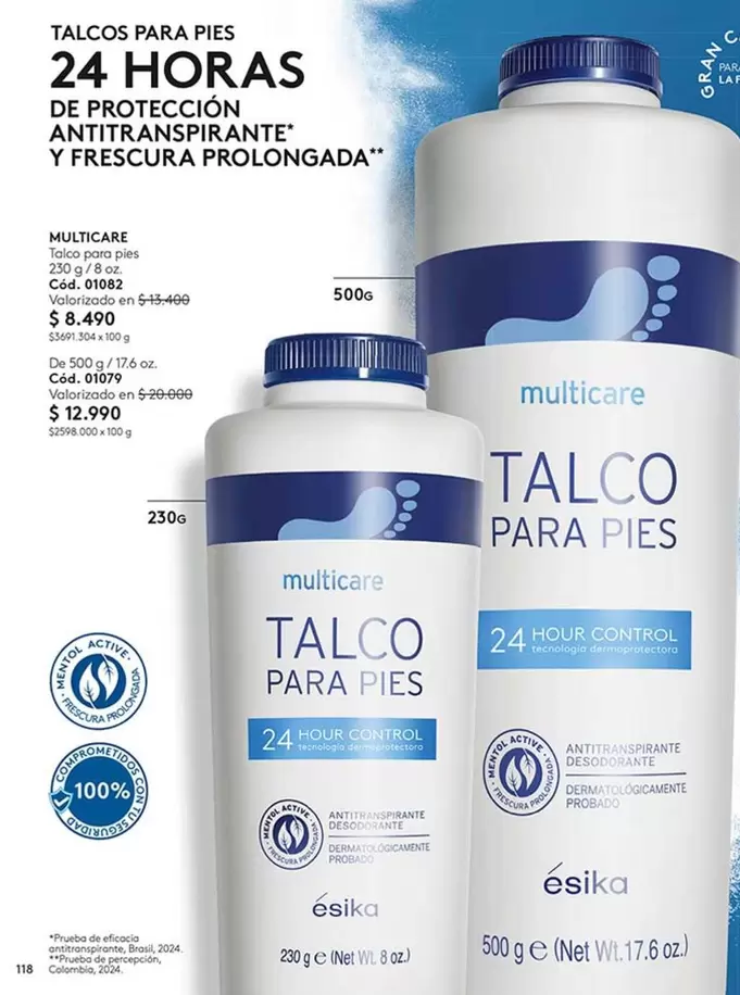 Multicare - Talco Para Pies