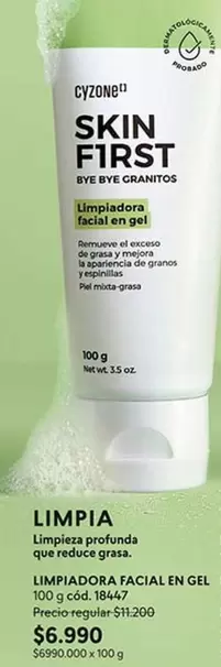 Cyzone - Limpiador Facial En Gel