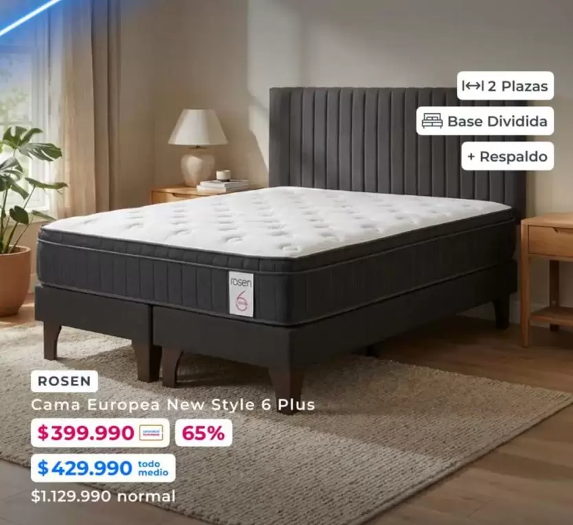 Rosen - Cama Europea New Style 6 Plus