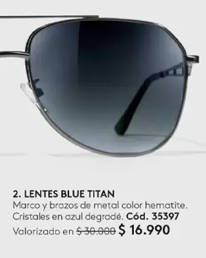 Metal - Lentes Blue Titan
